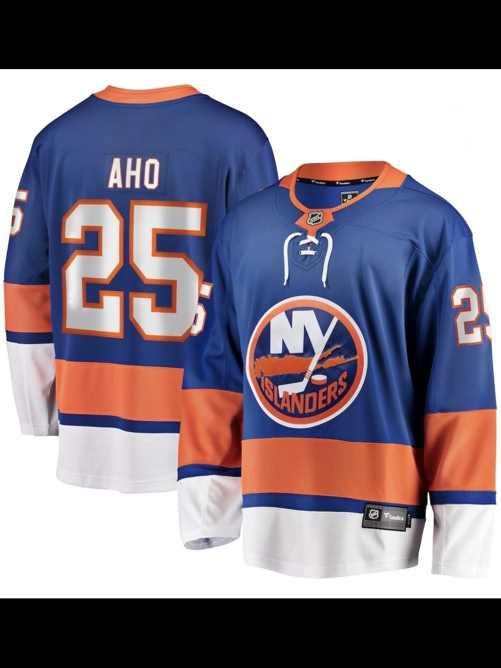 New York Islanders #25 Aho  Hockey Jersey - Blue & Orange NWOT